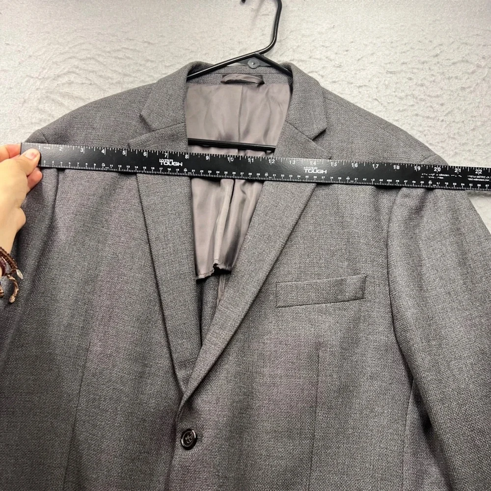 Lauren Ralph Lauren Mens 46R Grey 100% Wool Two Button Blazer Sport Coat Jacket